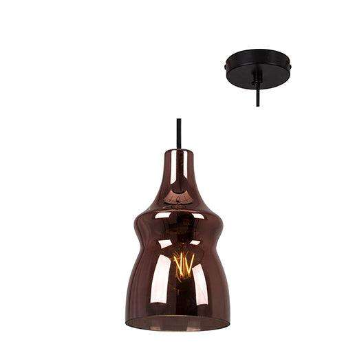 Larissa Pendant 125mm Transparent Copper