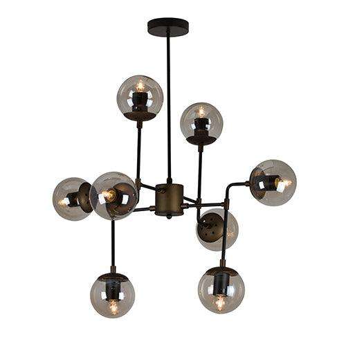 Harrington 8 Lt Pendant 800mm Amber Glass
