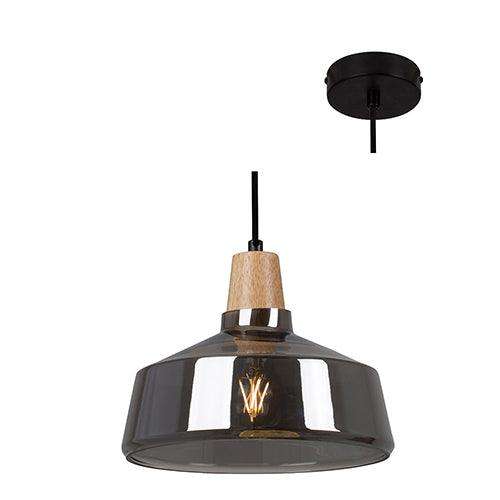 Tallinn Pendant 240mm Smokey Glass