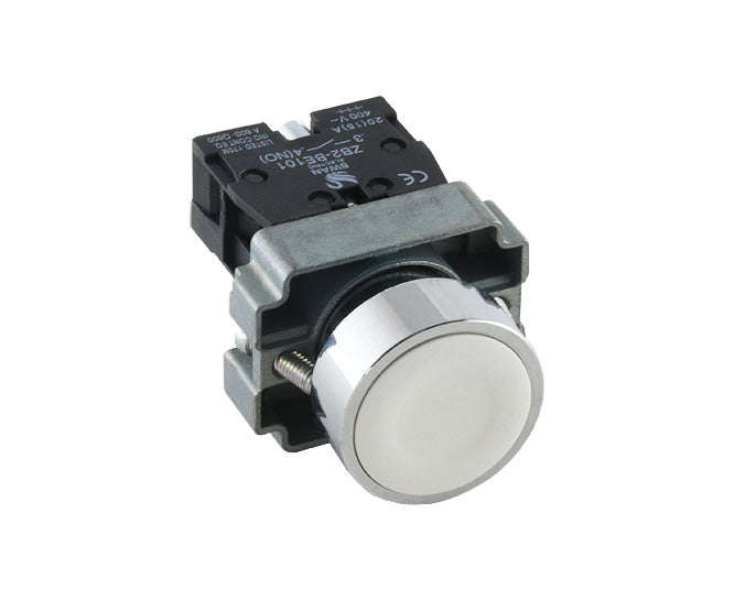 22mm Push Button Flush White 220 Vac No Pb Adp2 Ba11