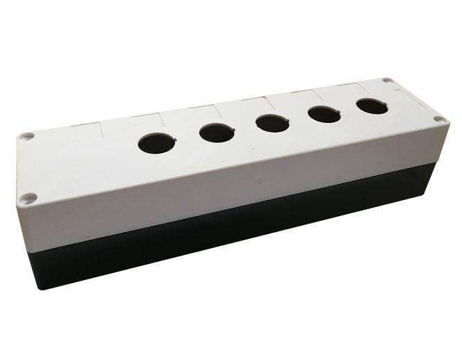 Push Button Encl Pvc Grey 5 Hole Ip65 Pb Bx5 22