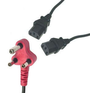 Dedicate Lead Sa Plug Top 2x Iec Socket 2.8 M Bk Pc 6 D2 Hbk 2.8