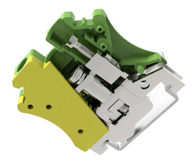 Earth Terminal Block Din Rail P=6.2 Pc4 Pe 01 P 1 Y 00 Ah