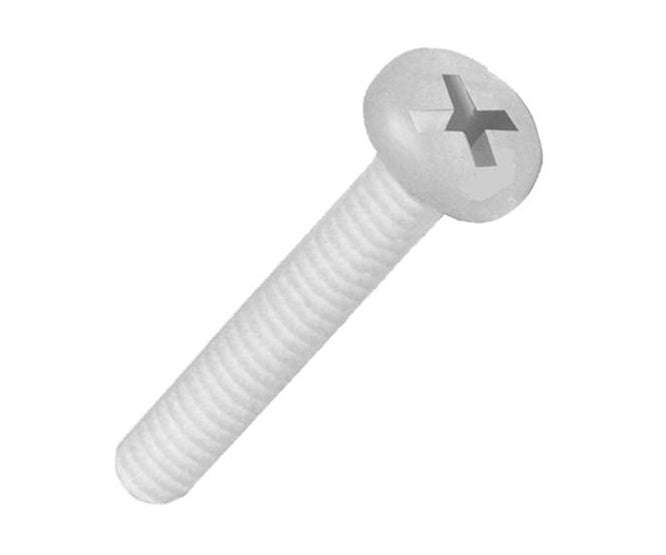 Pan Head Nylon Screw Star Slot White M5.8x30 Pf 630