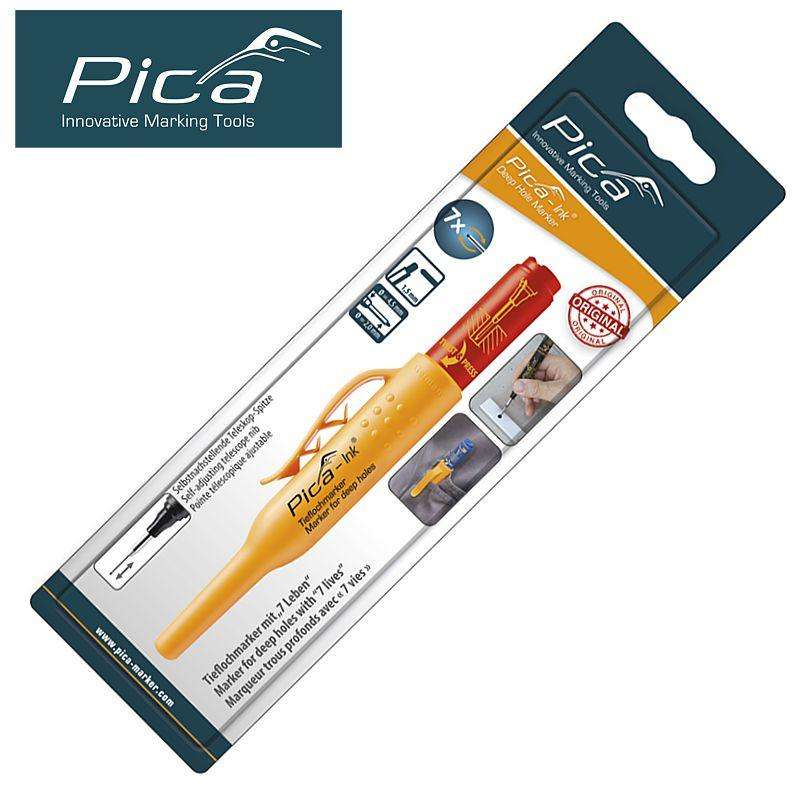 Pica Ink Marker For Deep Holes Red In Blister