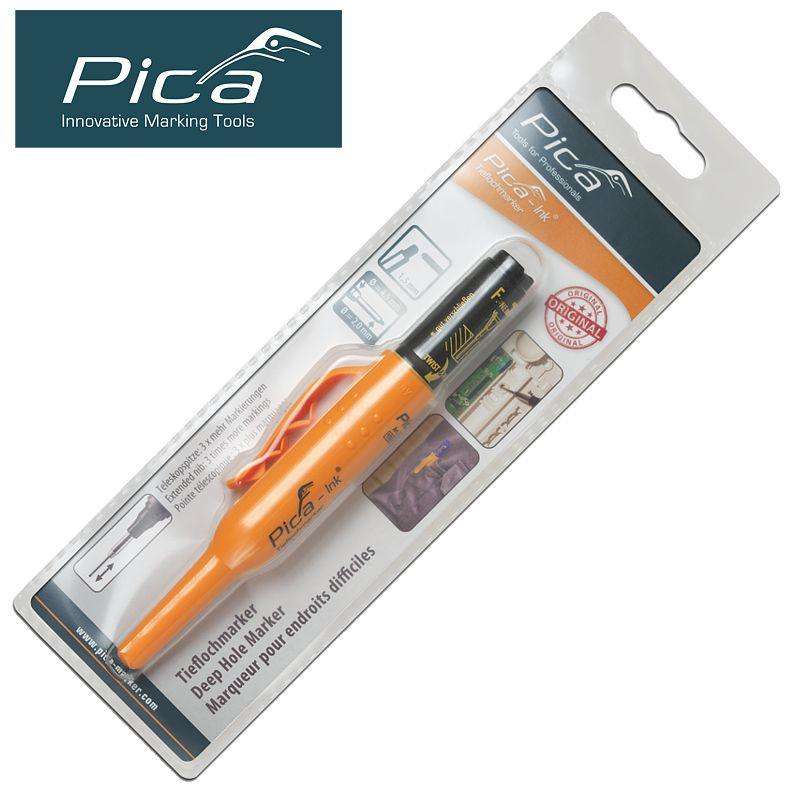 Pica Ink Marker For Deep Holes Black In Blister