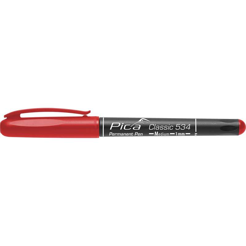 Permanent Pen Red Medium Tip 1 Mm