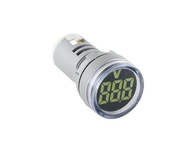 Voltmeter Pilot Light Round White 5 60 Vdc Pl Dc5 60 V W