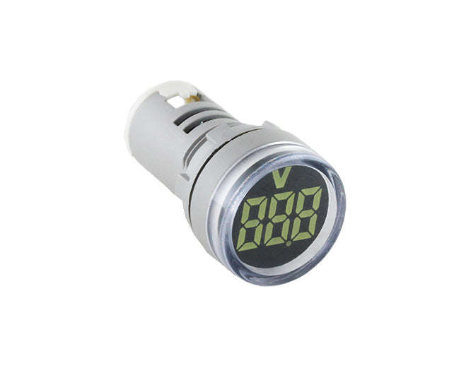 Voltmeter Indicator 500 Vac 3 Dig White 22mm P/M Pl Nd22 500 A W