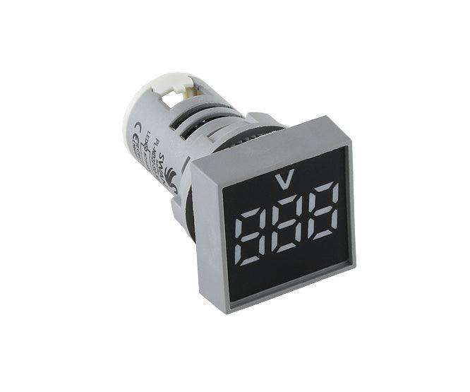 Voltmeter Pilot Light Square White 15 500 Vac Pl Nd22 Sq 500 V W