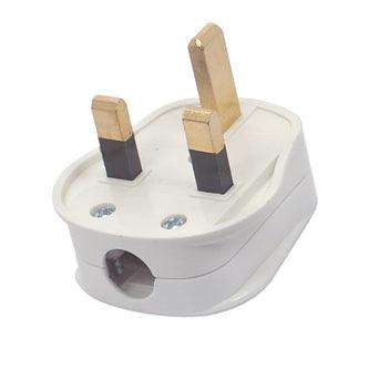 Plugtop 13 A British Flat Pins & White Bo