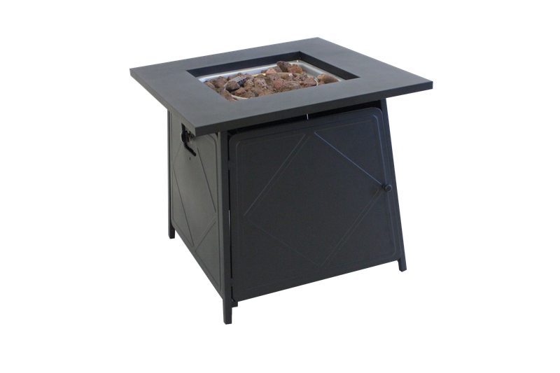 Gas Firetable With Lava Rocks & Lid