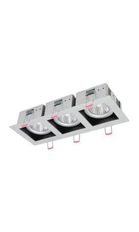 ***Xin Rectangular Downlight 3x6.5w Silver 3000 K