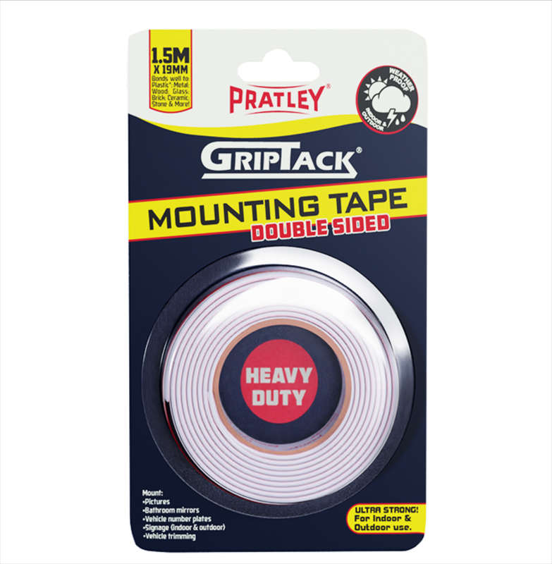 Pratley Griptack Mounting Tape 1.5 Mx19 Mm