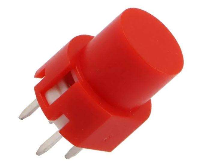Pcb Tactile Switch Spst 0.1 A Red Dia=9mm Round Head Ps 536