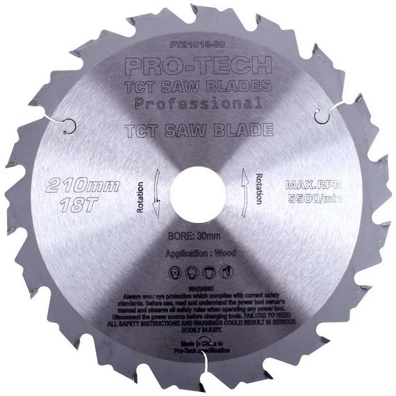 Saw Blade Tct 210 X2.4 X30 X18 T Wood Prof. Pro Tech Fes. Ts75