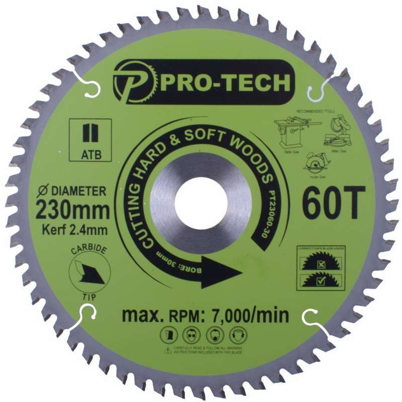 Saw Blade Tct 230 X 2.4 X 30 X 60 T Wood Prof.