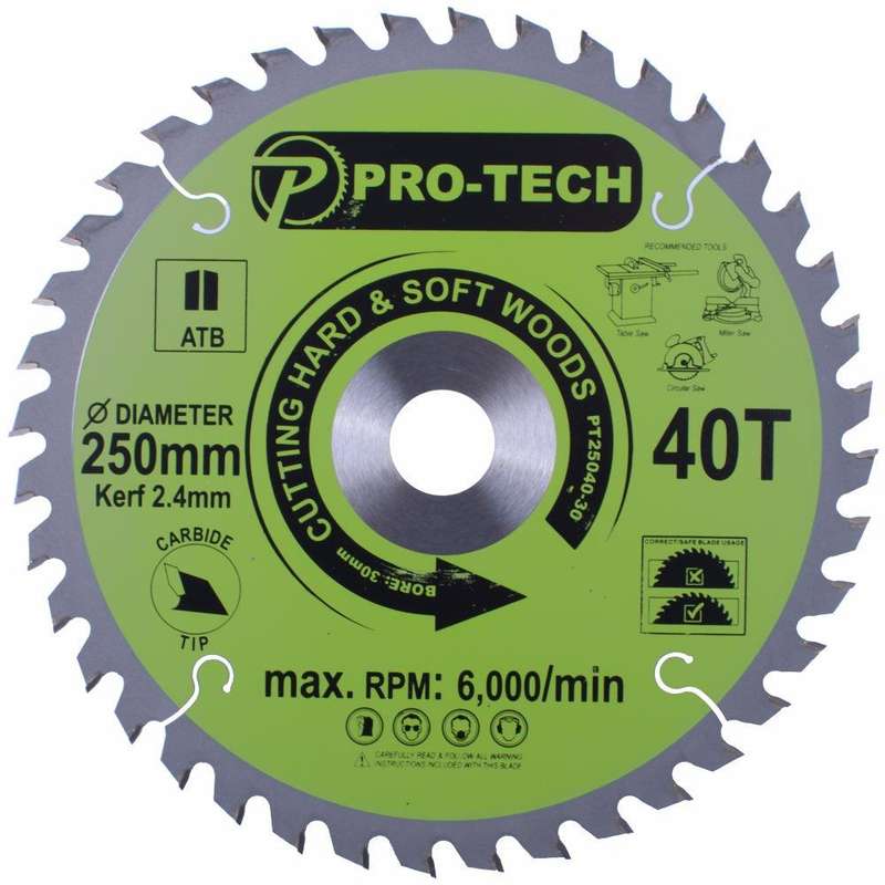 Saw Blade Tct 250 X 2.4 X 30 X 40 T Wood Prof.