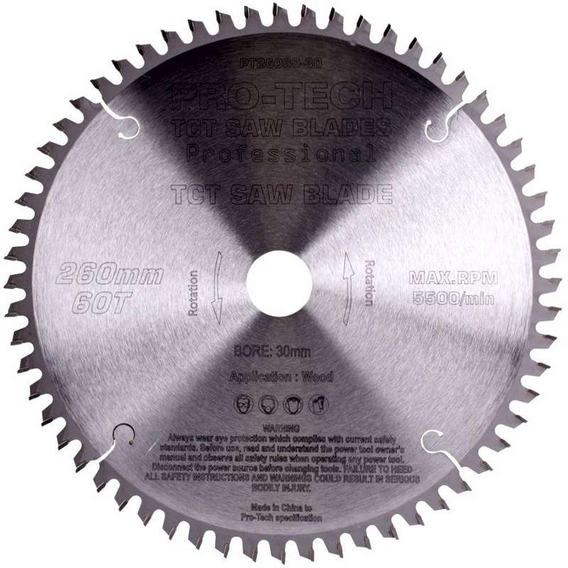 Saw Blade Tct 260 X2.5 X30 X60 T Wood Prof. Pro Tech Fes. Kapex