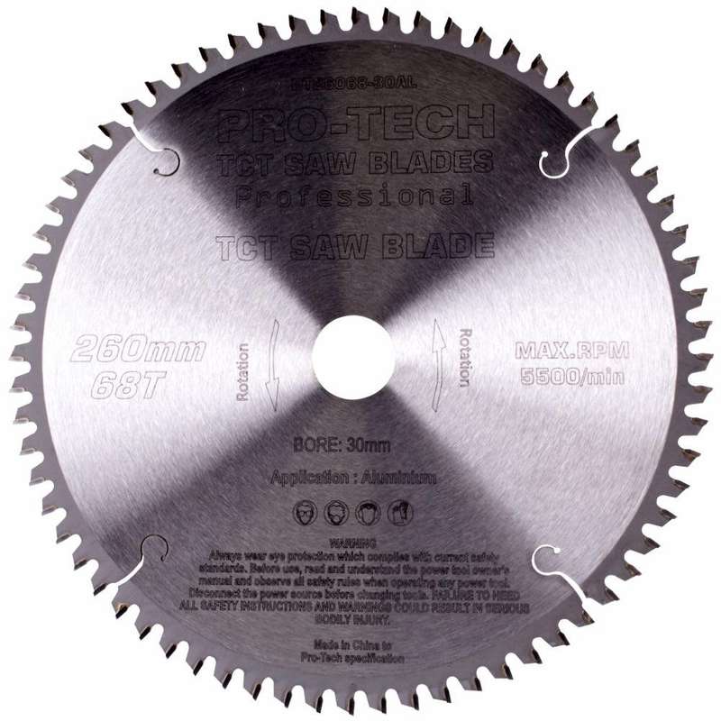 Saw Blade Tct 260 X2.4 X30 X68 T Aluminium Prof. Pro Tech Fes. Kapex