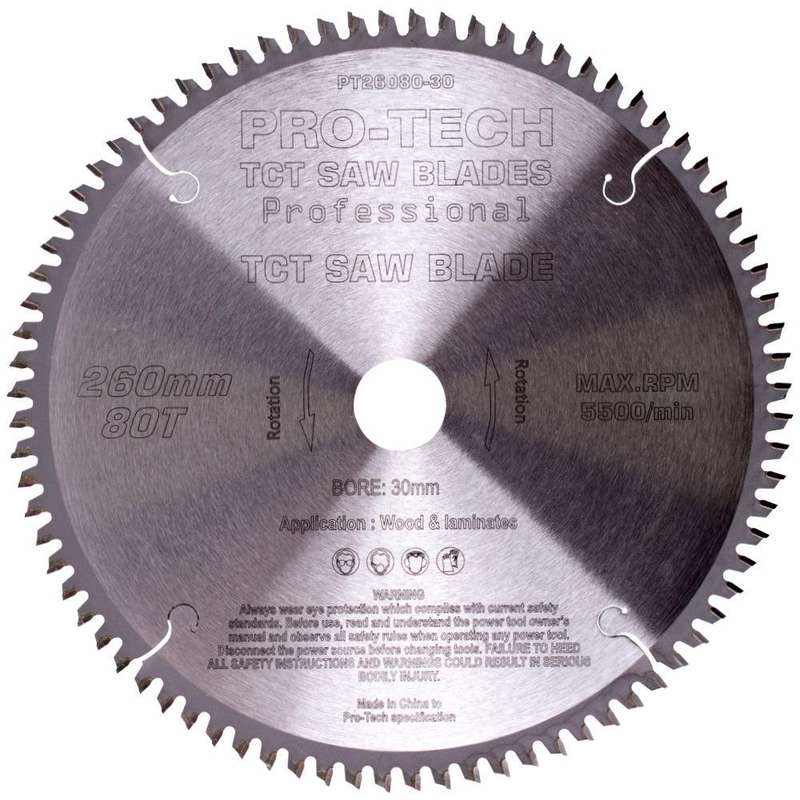Saw Blade Tct 260 X2.5 X30 X80 T Wood Prof. Pro Tech Fes. Kapex