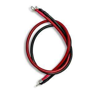 95mm2 3/0 AWG Battery Cable 150CM Red and Black Pair With 10mm Ring Lugs Double Sided