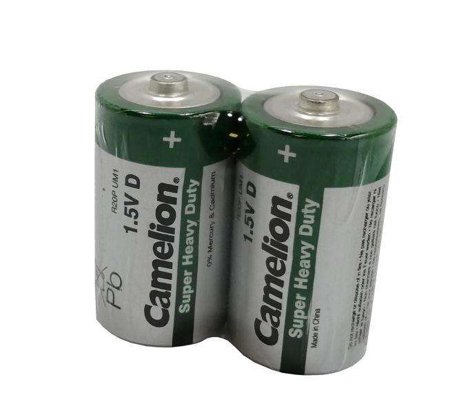 D=Size Zinc Chloride Battery 1.5 V Green 2/Pack R20 P Sp2 G