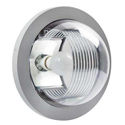 ***Globe Bulkhead Plain Silver 1x E27