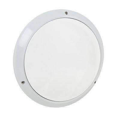 ***Polycarbonate Round Bulkhead White 2x E27 60w