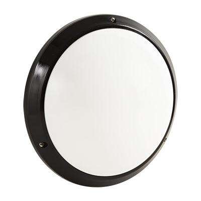 ***Polycarbonate Round Bulkhead Black 2x E27 60w