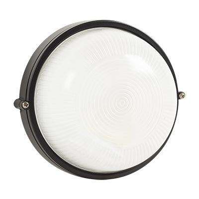 ***Round Small Plain Bulkhead Black 1x E27 (B55 B)