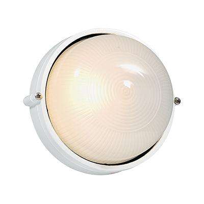 ***Round Small Plain Bulkhead White 1x E27 (B55 W)