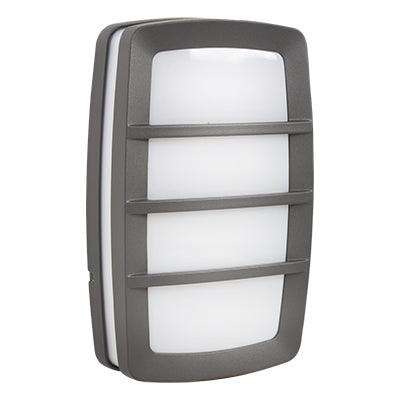 ***Rectangular Grid Bulkhead Grey 2x E27