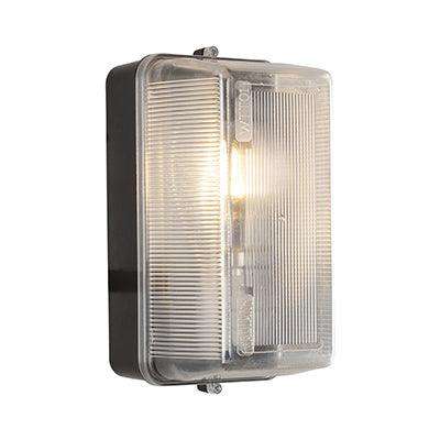 Bulkhead Polycarbonate Rectangular Black B22