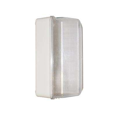 Bulkhead Polycarbonate Rectangular White B22