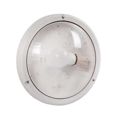Bulkhead Eco White Clear Led 1x12w