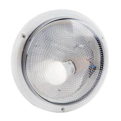Bulkhead Abs Polypropylene Round White E27 1x15w