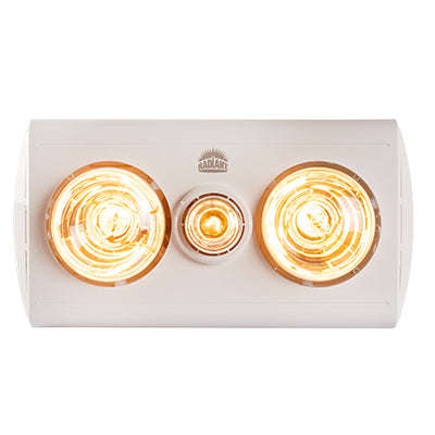 3 Lt Ceiling Light/Heater/Extractor Fan White