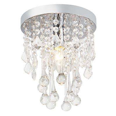 Crystal Ceiling Light Chrome E27 1x60w