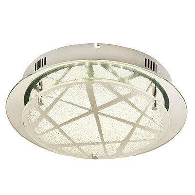 ***Crystal Round Ceiling Light Silver/Grey Led 1x18w
