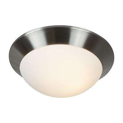 Bevel Ceiling Light Satin Chrome E27 1x60w