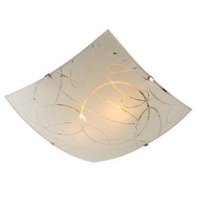 Ceiling Light Square White E27 2x60w