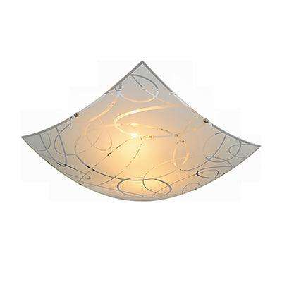 Ceiling Light Square White E27 3x60w