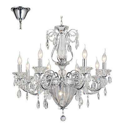***8 Lt Chandelier Crystal Chrome E14 8x40w
