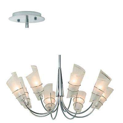 8 Lt Scroll Chandelier Chrome E14 8x60w