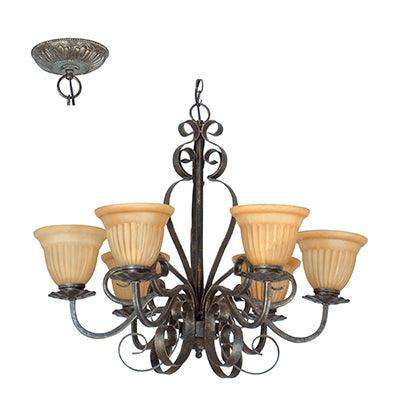 ***6 Lt Opera Chandelier Antique Bronze E27 6x60w