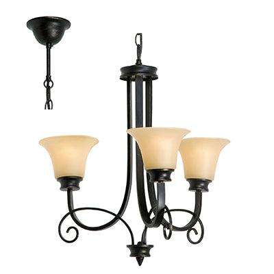 ***Firl Chandelier Antique Bronze E27 3x60w