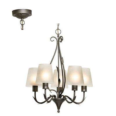 Arum Chandelier Charcoal E27 5x60w