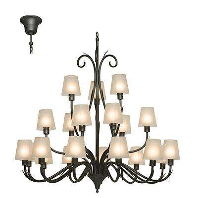Arum Chandelier Charcoal E27 21x60w