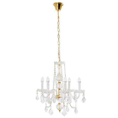 ***Toledo Chandelier Brass/Clear E14 5x40w